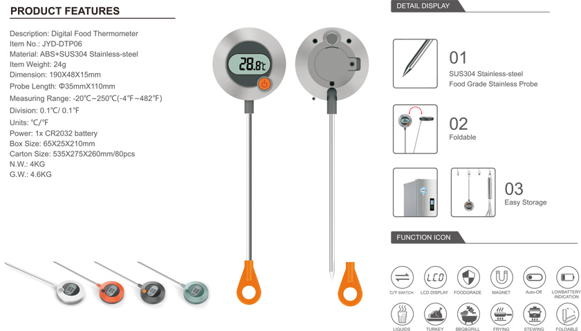 Pen Type Foldable Digital  Food Thermometer Suppliers and Manufacturers