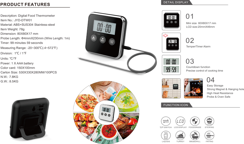 Multifunction Household Kitchen Oven Thermometer Factory